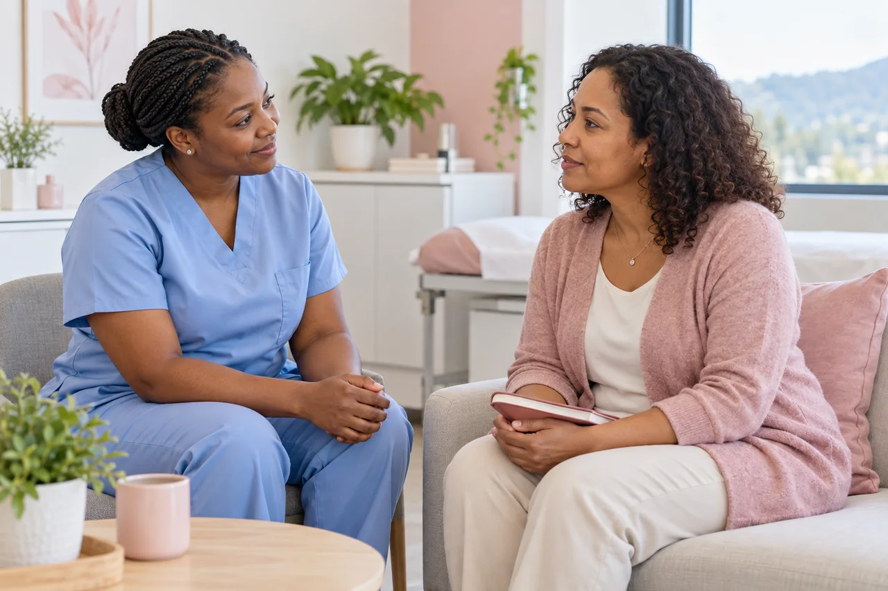 Illustrative private nurse consultation
